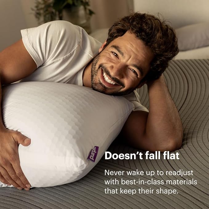 Purple Harmony Pillow - Standard Low, Greatest Pillow Ever Invented, 360º Hex Grid & Talalay Latex Core - No Pressure Support, Stays Cool, Luxurious Comfort