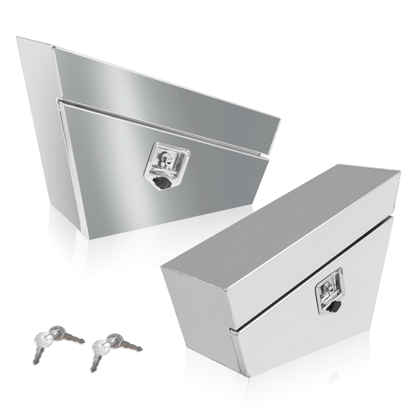 Fsehyue Pair of 30"x18"x10" Aluminium Undertray Tool Box 4X4 Under Tray Truck toolbox Heavy Duty Truck Bed boxes with Lock and Keys Suitable for Under Truck Bed
