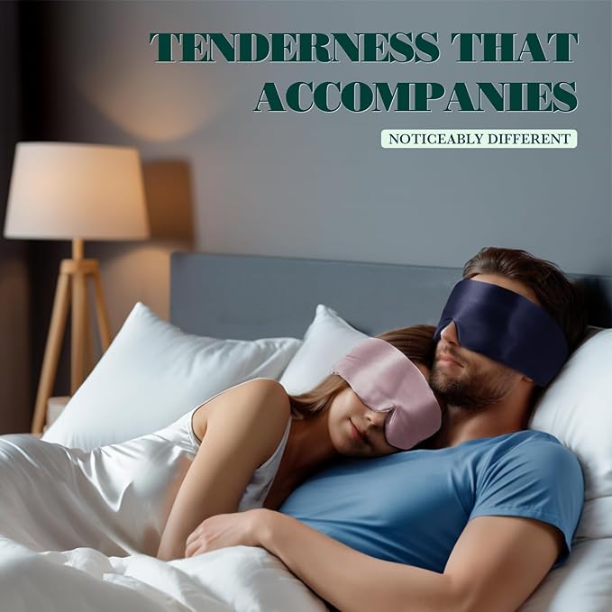 Joyhabit Silk Sleep Mask for Women and Men, Ocean Teal, Luxurious Comfort for Relaxation & Beauty Sleep, Ultra Soft & Breathable, Protects Hair & Skin