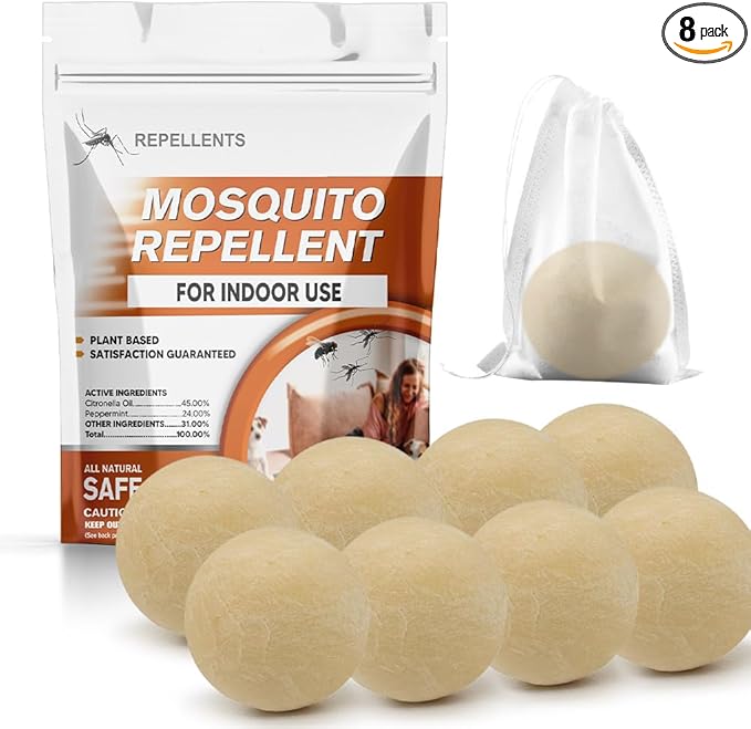 Mosquito Repellent Outdoor for Patio, Mosquito Barrier, Mosquito Repellent Indoors, Mosquito Deterrent, Natural Mosquito Repellant, Mosquito Control, Outdoor Mosquito Repellant -8P