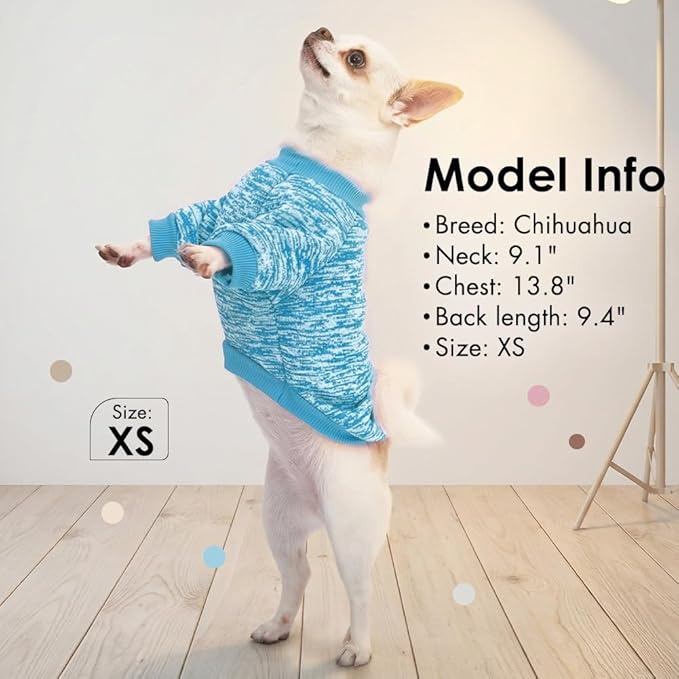 1 Pc Dog Sweaters for Small Dogs Girl Boy Winter Fleece Clothes Warm Soft Dog Sweatshirt Outfit for Dogs Cats Pet Apparel