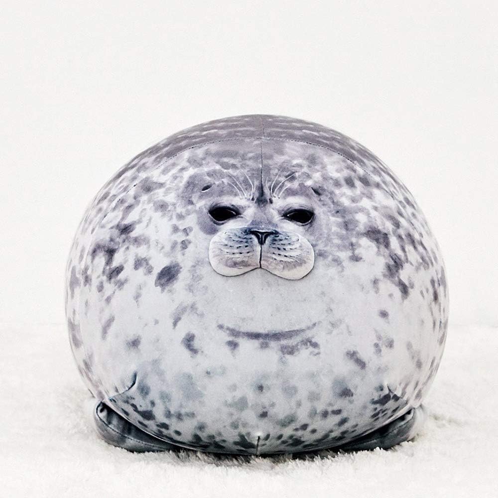 MerryXD Chubby Blob Seal Pillow,Stuffed Cotton Plush Animal Toy Cute Ocean Medium(17.6 in)