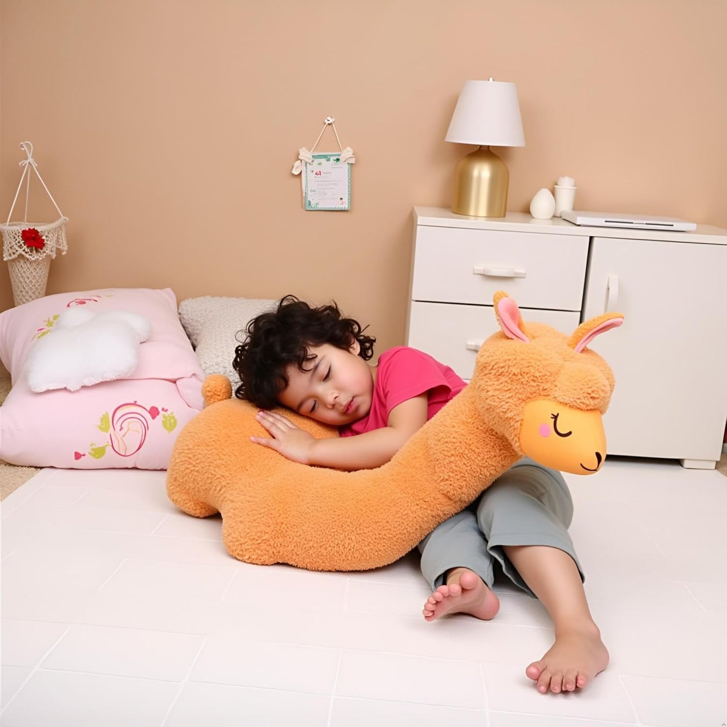 Ryttir 29.5 Inch 15% Chubbier Large Llama Stuffed Animal, Soft Alpaca Plush Toy Body Pillow for Kids & Adults - Ideal Cuddly Gift & Room Decoration