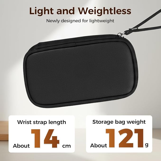 Qeuxv 2026 Travel Cable Organizer Pouch, Electronic Accessories Carry Case, Portable Waterproof Double Layers All-in-One Storage Bag for Cable, Charger, Mobile phone, Headphones (Navy Blue)