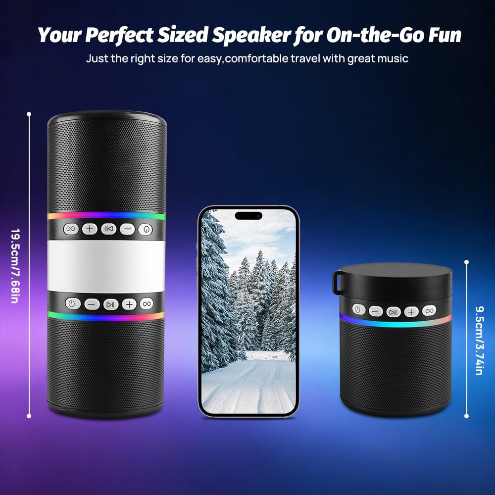 NUANTU 3 in 1 Splittable Bluetooth Speaker White Noise Machine Rhythm Light