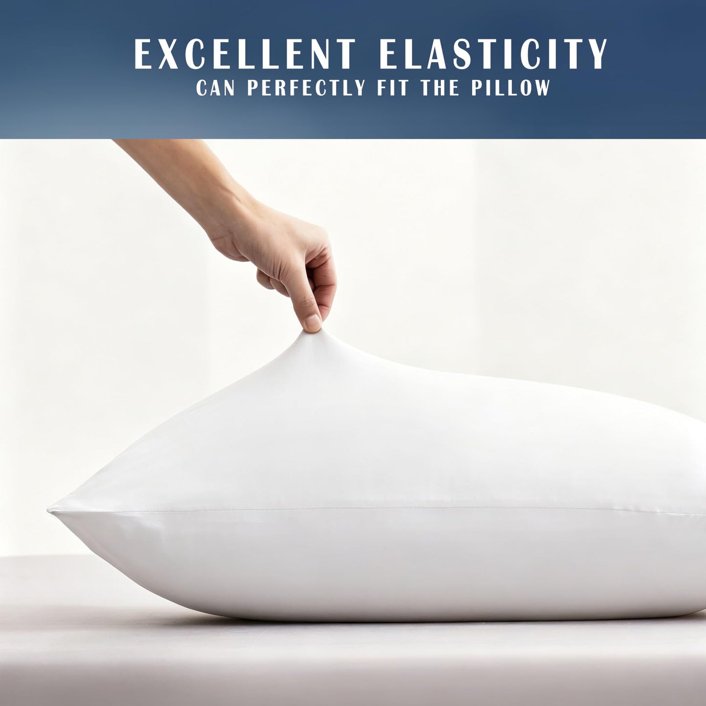 TELUS Cooling Body Pillow Case, Silky Soft Breathable Pillowcase with Envelope Close, Stay Cool All Night Pillow Cover for Hot Sleepers and Night Sweats, 20x54 Inch, White