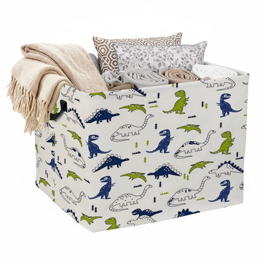 55L Dinosaurs Laundry Basket Dirty Clothes Hamper with Handles,Foldable Blanket Storage Large Laundry Hamper with Waterproof PE,Toy Storage Bin Organizer,Cube Clothes Organizer,Home Decor
