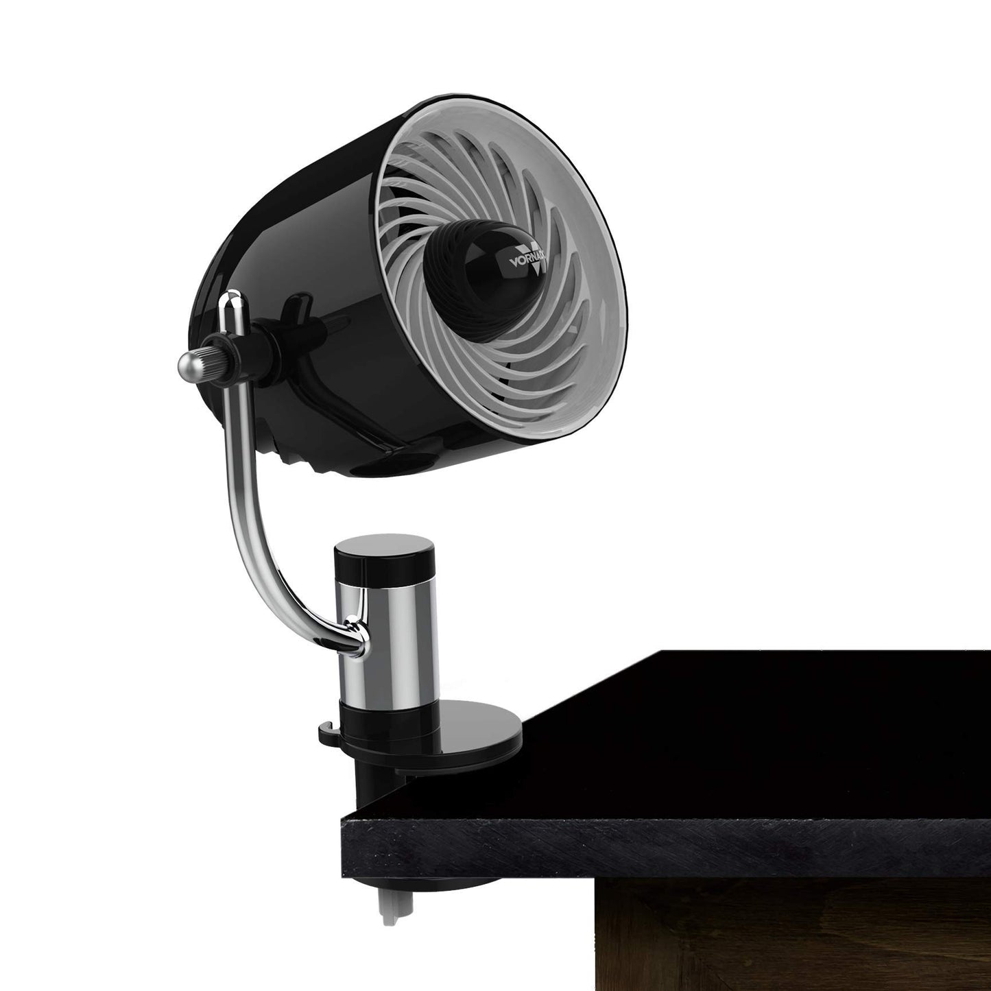 Vornado Pivot Clip Personal Air Circulator, 3-Speed, Portable Desk Fan with Multi-Surface Clip, 360-Degree Adjustable Axis, 9 in Tall, 4 in Diameter, Whisper Quiet, Black
