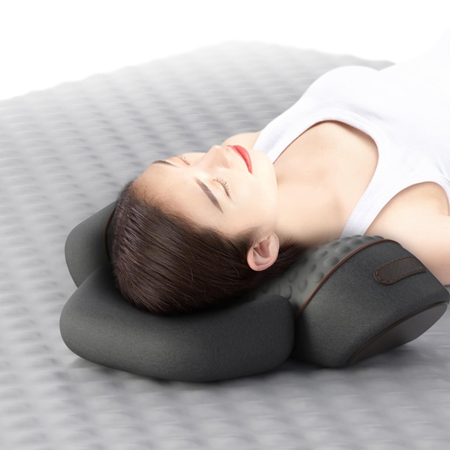 Pillow Traction Massager 2026 New for Neck Hump - 3-In-1 Cervical Neck Pillow with Heat Therapy, Memory Foam for Shoulder Neck Pain Relief, Ergonomic Massager Gray(Plug-In Only, Not Battery-Powered）