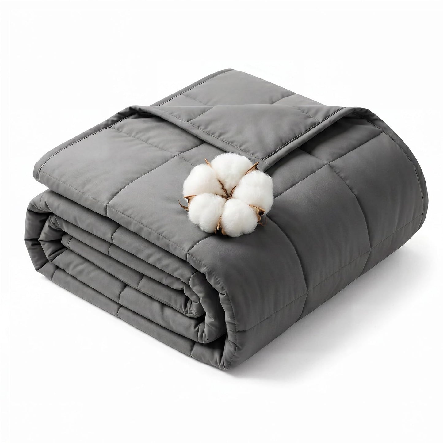 Weighted Blanket 15-pounds 48 x 72 - Adults Cooling Heavy Twin Size Blankets for All-Seasons Sleeping, Soft & Breathable with Premium Glass Beads, Machine Washable