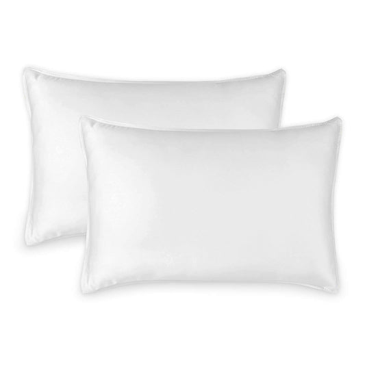 Queen Pillowcases by Pure Bamboo, Genuine 100% Organic Viscose Derived from Bamboo, Luxuriously Soft & Cooling, Double Stitching, Envelope Closure (2 Queen Pillowcases, White)