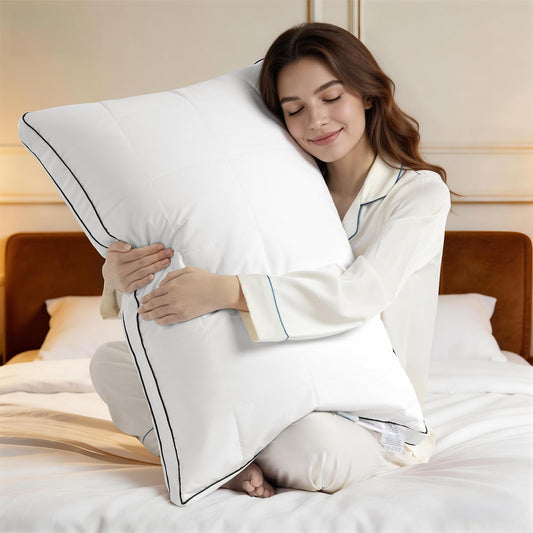LIANLAM 3-Layer Adjustable Goose Down Pillow Standard Size, Modular Custom Height Pillow with Cooling Fabric, 80% Down 20% Feather, RDS & Oeko-TEX Certified for All Sleepers(1 Pack, 20"x26")