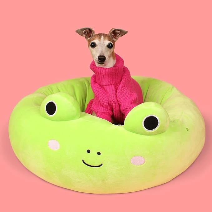 Fitwarm Valentines Dog Turtleneck Sweater, Dog Winter Clothes for Small Dogs Girl, Knitted Pet Coat, Cat Outfit, Hot Pink, Large