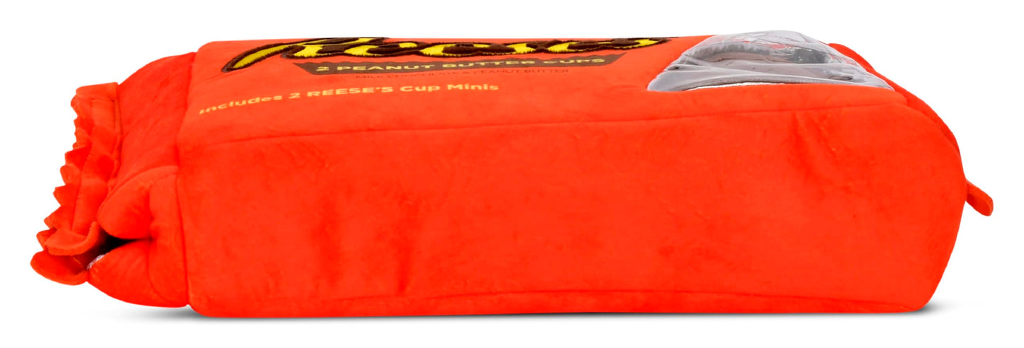 iscream Reese's Peanut Butter Cups Package 19" x 8.5" Pillow Set with Two Plushie Cups