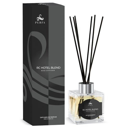 Reed Diffuser Set 100ml - Inspired by Luxury Hotel Diffuser Oil - Bathroom Decor Long Lasting Scent - Home Decor for Shelf, Bedroom, Living Room, and Workspace - Ritze Karlten Inspired Scent by Perfa