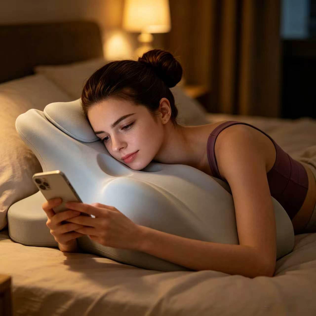 ASXMA Memory Foam Ergonomic Wedge Pillow for Sleeping, 27°Acid Reflux Relief .Elevation Bed Support Pillow for Back Pain, Post Surgery Recovery, Reading .with Removable Washable Cover(Grey)