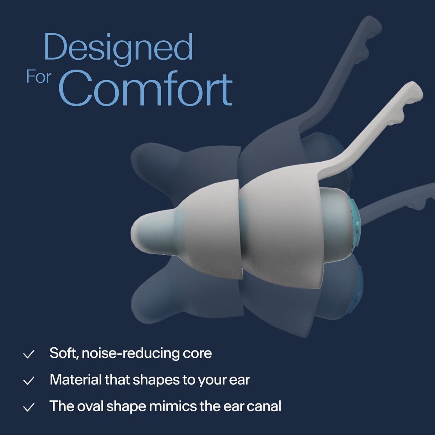 Alpine SleepDeep Earplugs for Sleeping – Side Sleepers & Snoring – Ultra-Soft Noise Reducing Earplugs – 27dB SNR – Hypoallergenic, Silicone-Free – 2 Pairs (S + L)