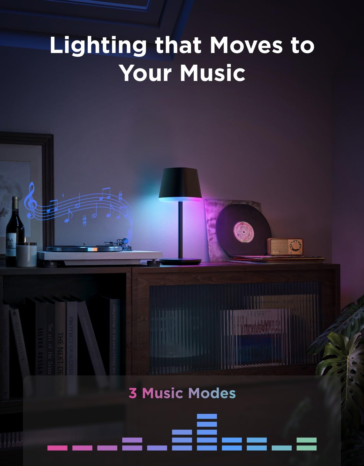 Govee Smart Cordless Table Lamp Classic (No Adapter), RGBIC Rechargeable Table Lamp for Bedroom, Living Room, Portable Desk Lamp Works with Matter, LED Bedside Lamp with 72 Scenes Modes, Timer, 500lm