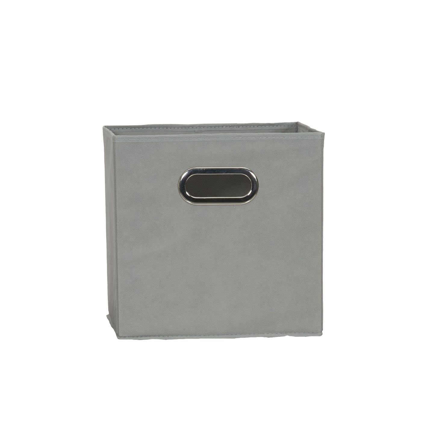 Household Essentials Fabric Storage Bins in Strong Poly‑Woven Fabric, Sturdy Chipboard Sides, Grommet Front Handle, Dove Gray Finish, Set of 6