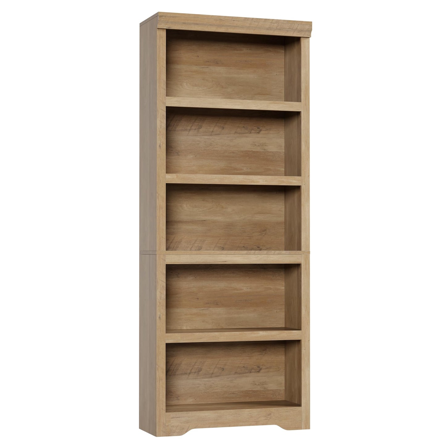 5 Tier Bookshelf, 69" Tall Farmhouse Bookcase - with Adjustable Shelves, Floor Standing Open Display Storage Rack with Anti-Slip Design for Home Office, Balcony, Library, Study / Living Room, Brown