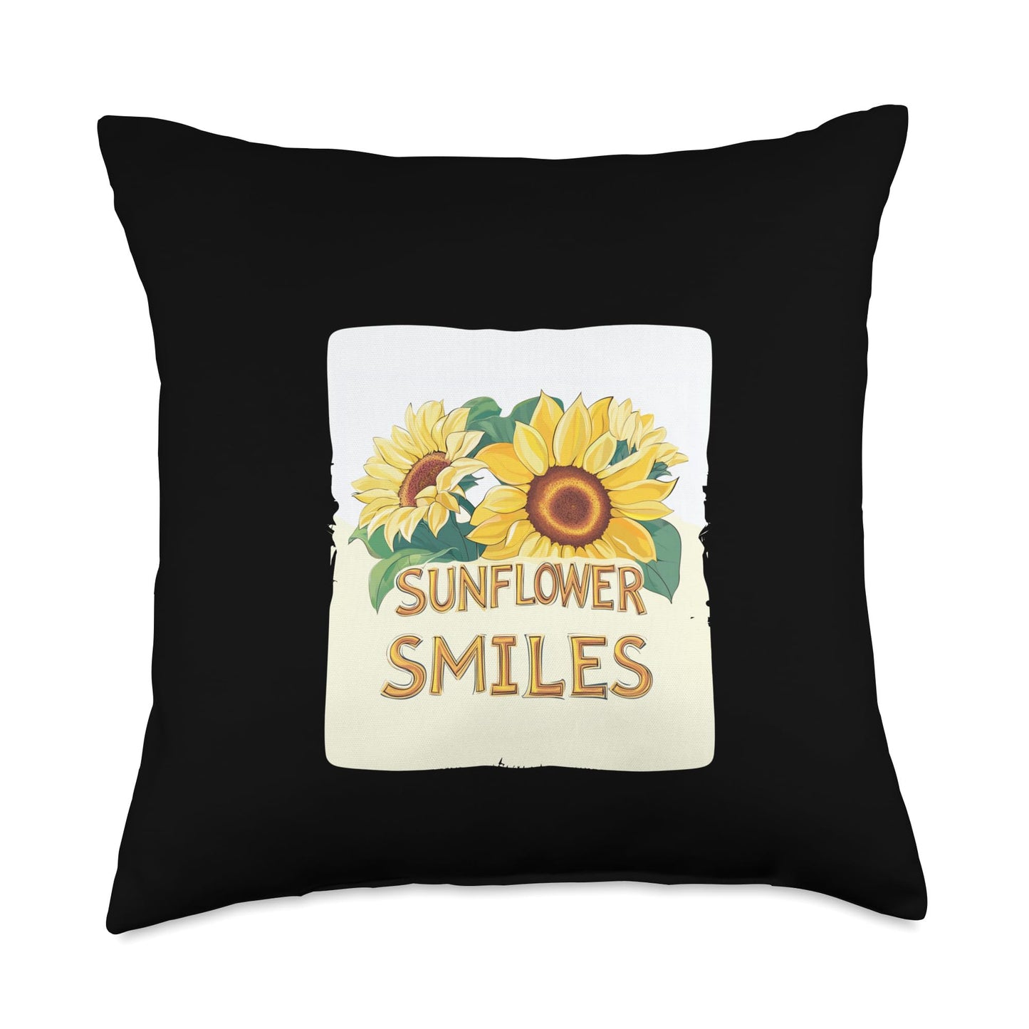 Pretty Sunflowers Smiles Costume Throw Pillow