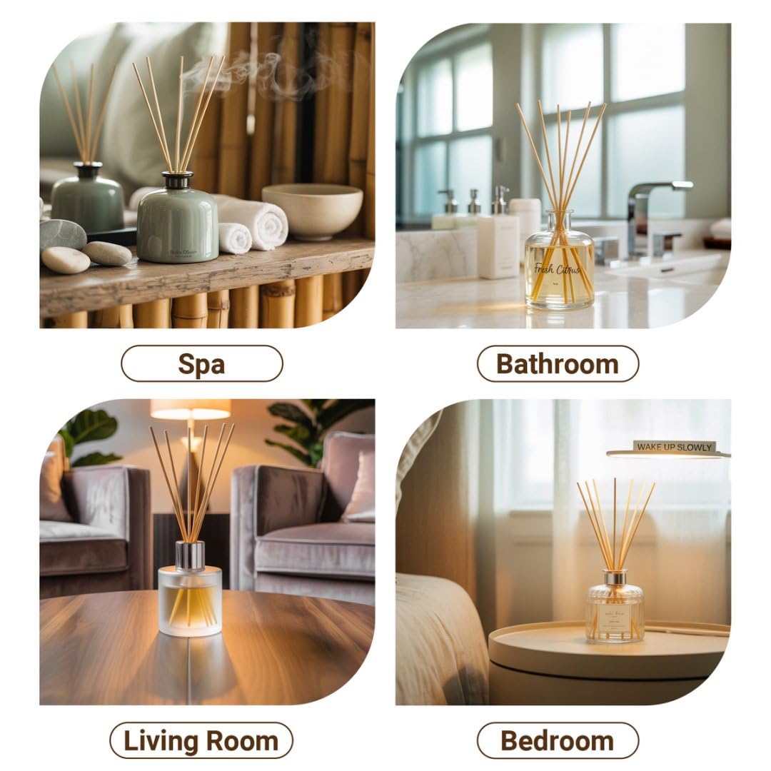50pcs Refill Diffuser Sticks 12 inch x 4 mm Reed Diffuser for Home Fragrance Accessories Diffuser Oil Refill Office Decoration