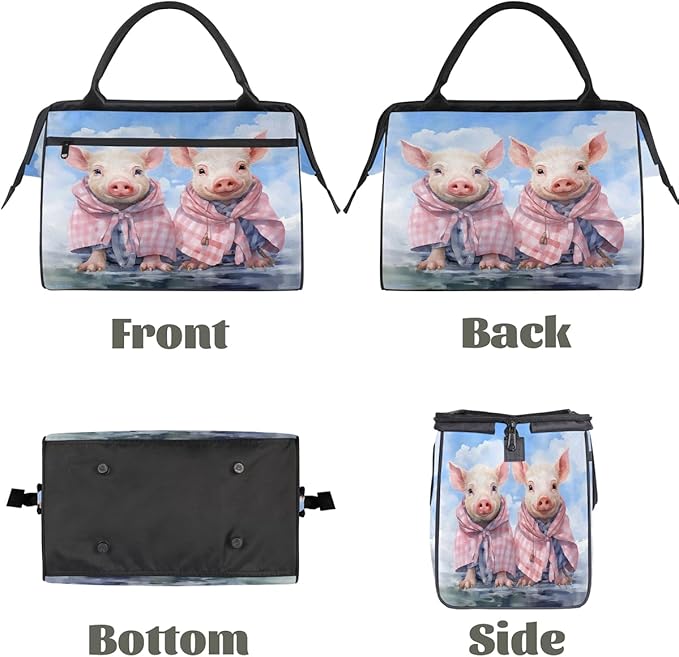 Travel Duffel Bag Funny Pig Waterproof Sports Duffel Bags Lightweight Large Capacity Weekender Carry On Gym Bag for Women Men