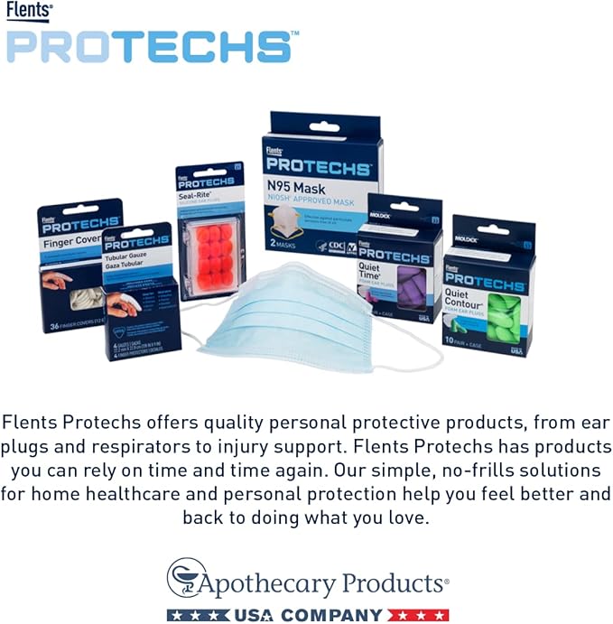 Flents Protechs Foam Ear Plugs for Sleeping, Snoring, Traveling, Concerts, Construction & Studying, Ultra Soft & Comfortable, Black, 10 Pairs, NRR 32 Hearing Protection for Loud Noise