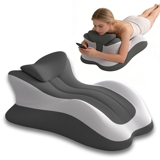 Wacalarda Memory Foam Wedge Pillow, Ergonomic Reading Pillow for Bed, Waist and Neck Support, Quick Rebound & Plush Comfort