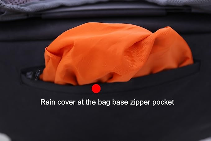 UNISTRENGH 60L Waterproof Hiking Camping Backpack with Rain Cover, Large Outdoor Sport Travel Daypack Rucksack for Climbing (Black)