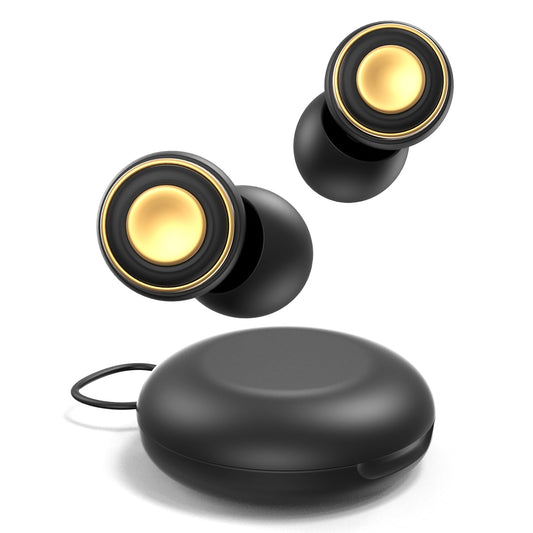 ZovGemy Reusable Earplugs for Focus, Travel & Work, Up to 33dB Noise Reducing Silicone Ear Plugs with 4 Sizes, Secure Fit, Portable Snap-Closure Case for Flights, Study, Commute Reading