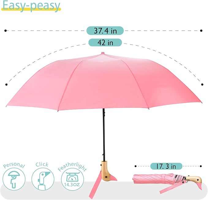 Duck Umbrella - Compact Travel Umbrella with a Cute Duck Head Handle for Women