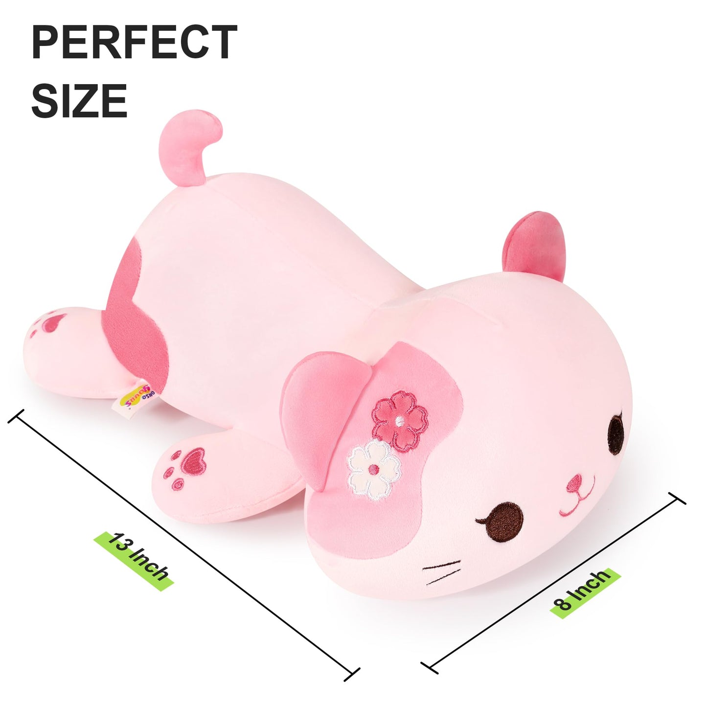 Onsoyours Original Sakura Cat Plush Cute 13 inch Kitten Stuffed Animal Soft Pillow Pink Kawaii Kitty Plush Toy Gift for Kids & Adults (Sakura Cat, 13")