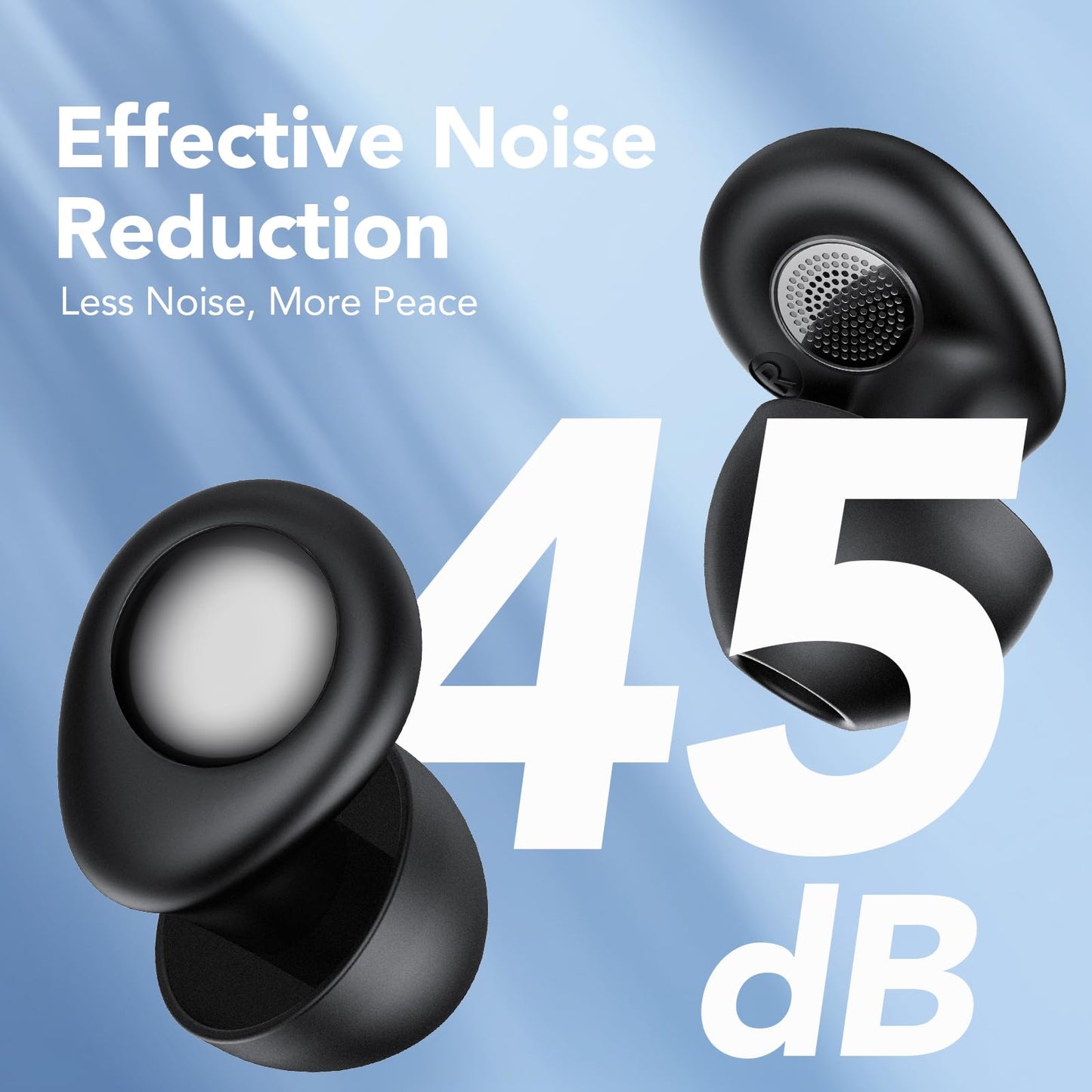 Ear Plugs for Sleeping,Noise Cancelling Silicone Earplugs for Noise Reduction & Concerts, 45 dB, Ear Plugs for Sleep,Soft Earplugs Reusable Concert Ear Plug,Hearing Protection with 8 Earpieces