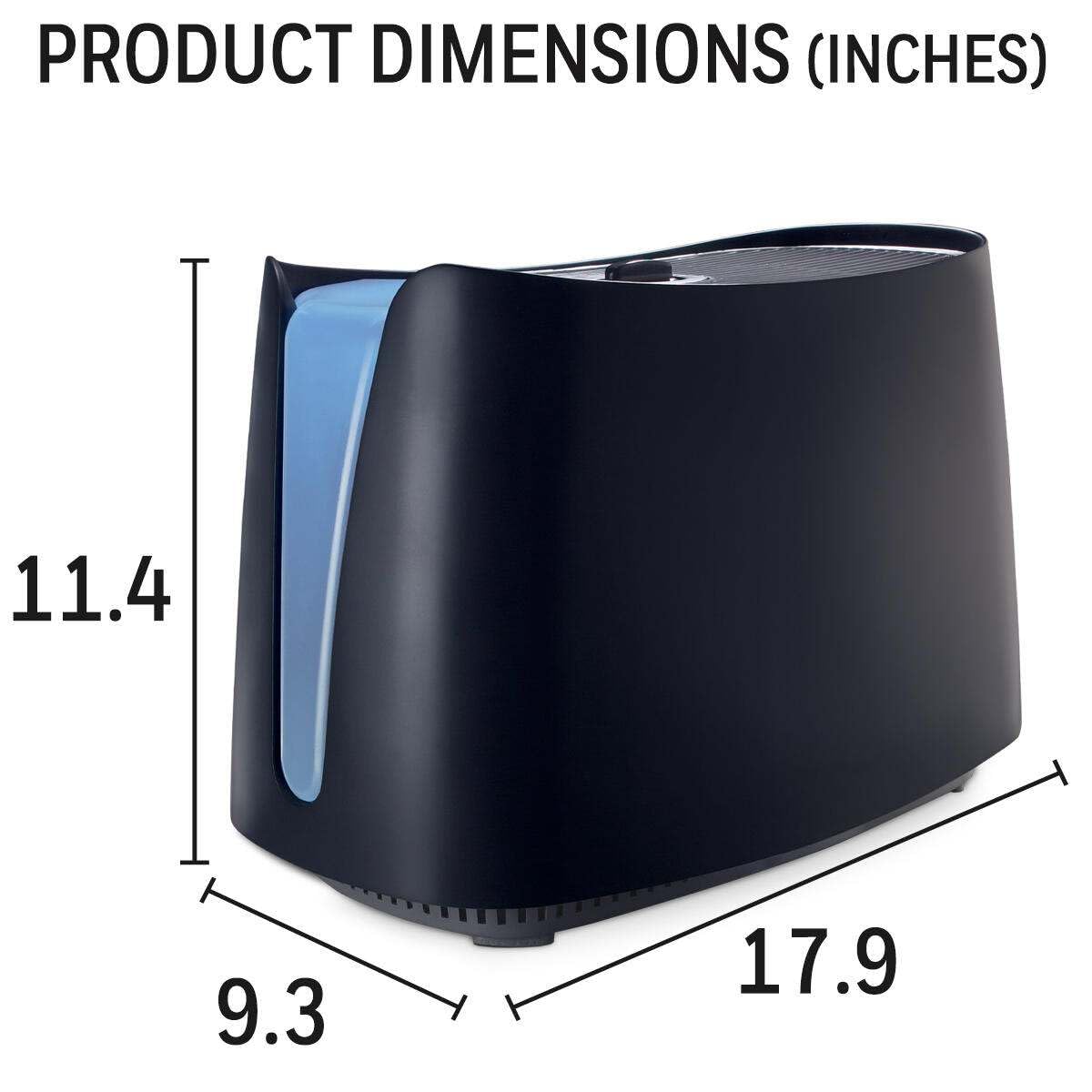 Honeywell Cool Moisture Humidifiers for Bedroom, Medium Rooms, 1.1 Gallon, Invisible Moisture Humidifier for Baby, Kids, Quiet, Easy to Clean, UV Technology, Black, HCM350B