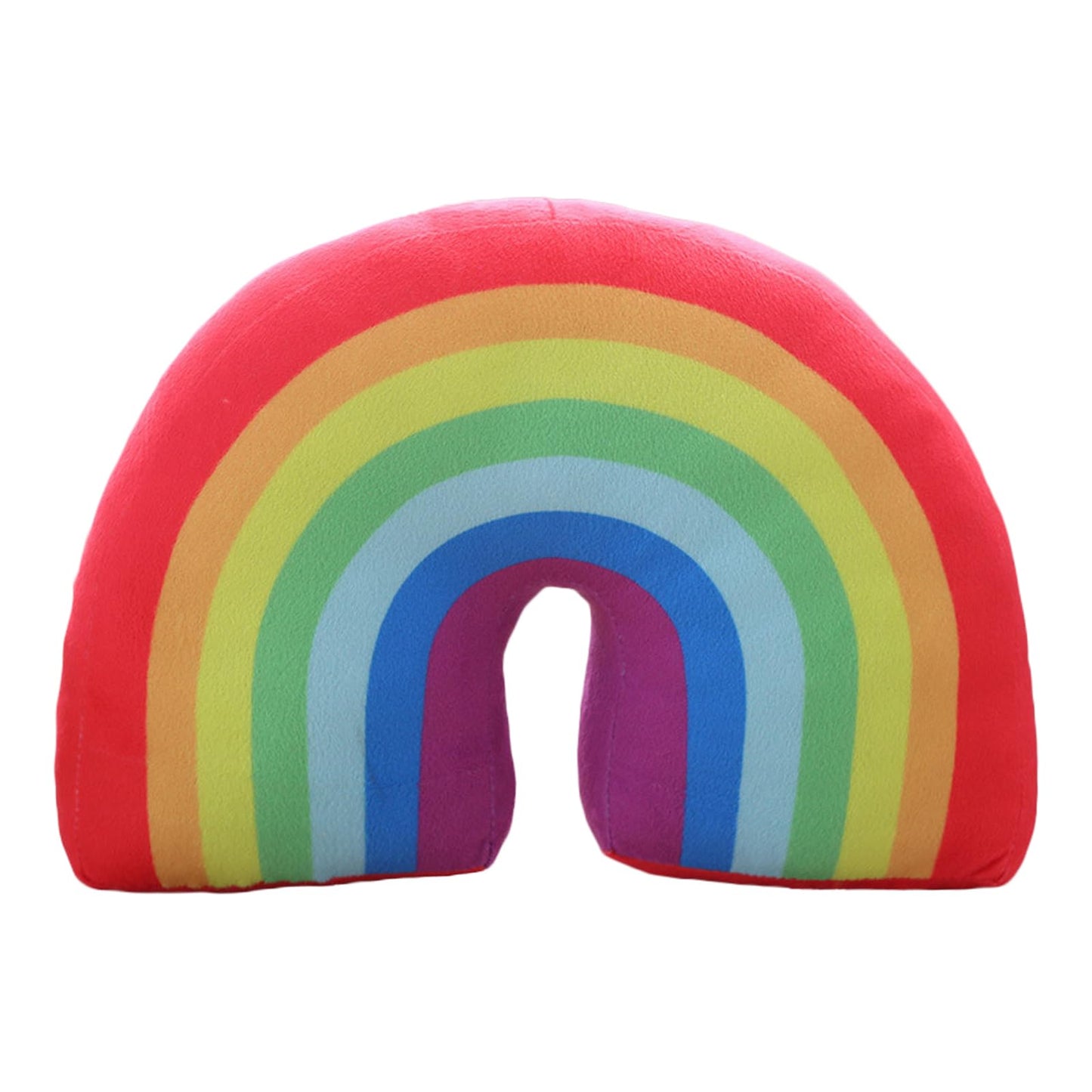 zhidiloveyou Rainbow Pillow Plush Funny Stuffed Rainbow Shaped Decorative Cushion Toy, 13.7"
