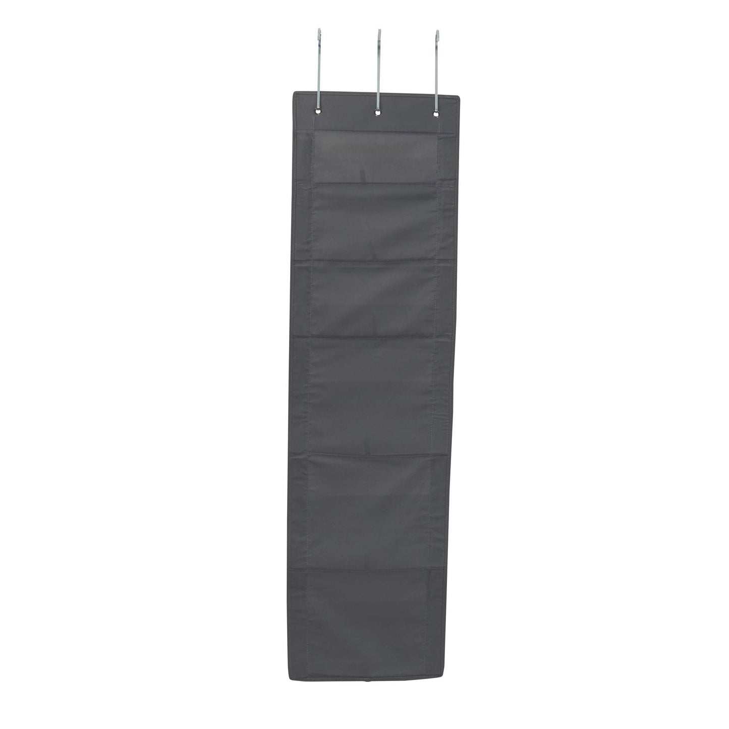 Household Essentials 6 Pocket Over‑The‑Door Organizer in Non‑Woven Fabric with Reinforced Siding, Foldable Storage, Black