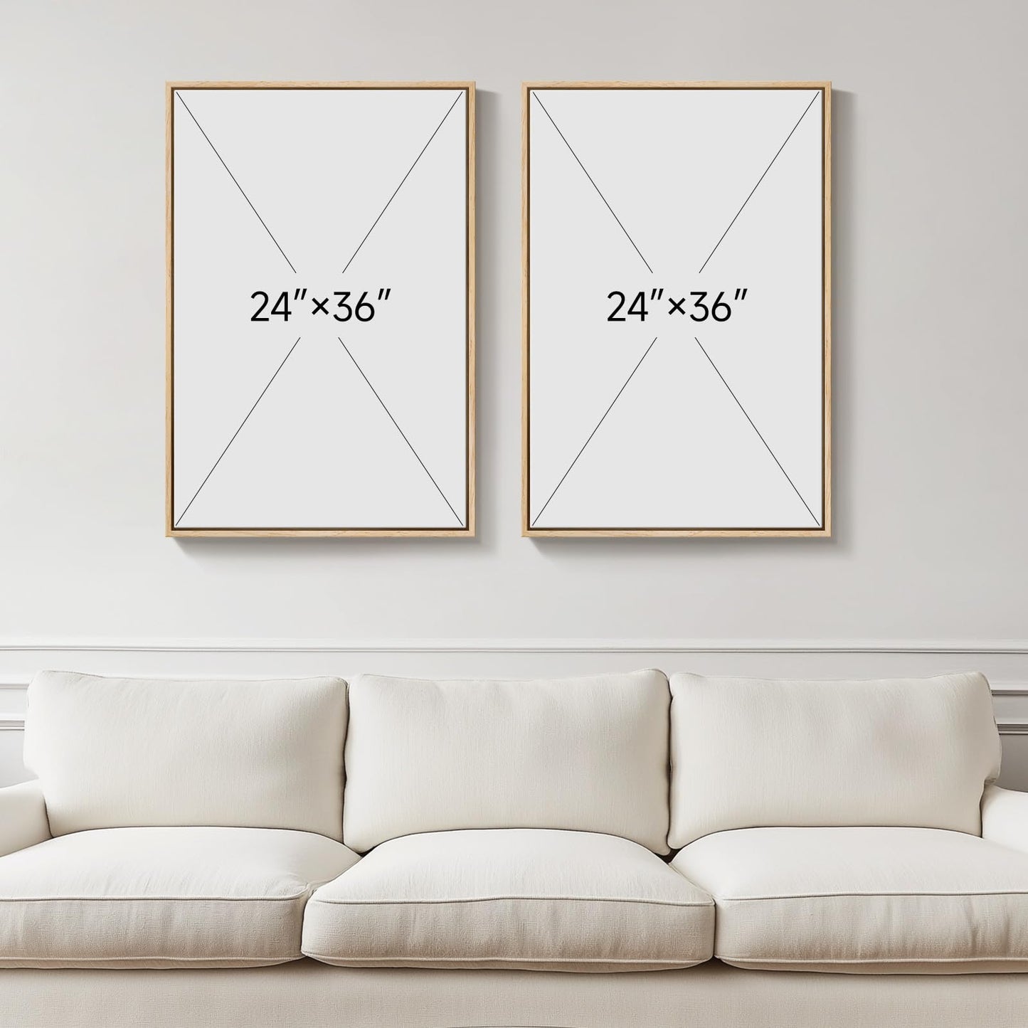 Large 3D Textured Framed Neutral Abstract Wall Art Set, 2 Piece Modern Paintings Artwork for Walls, Minimalist Beige Brown Geometric Line Pictures for Living Room Entryway Bedroom Wall Decor 24x36 In