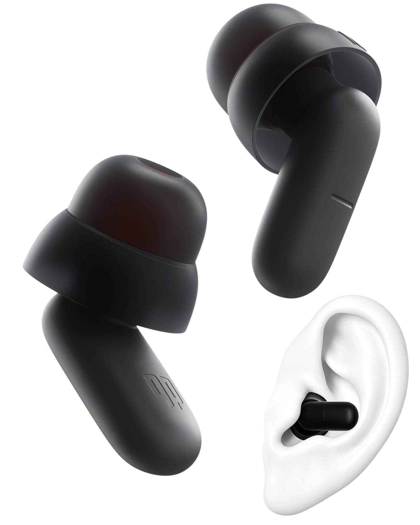 Medium Noise Reduction Ear Plugs Ultra Comfortable for Side Sleepers Reusable Earplugs 23dB Noise Cancelling Sleep Ear Plugs -Black