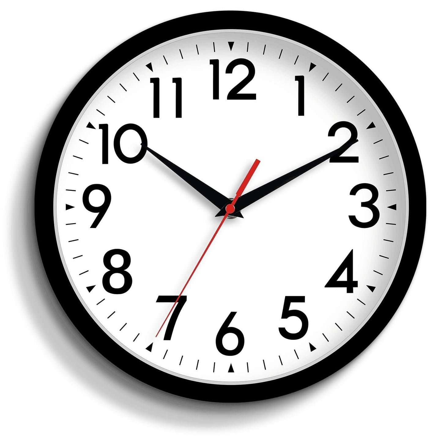 DAXSMY 14 Inch Wall Clock Large Battery Operated Big Silent Non Ticking Analog Clock Decorative for Living Room Office Kitchen Outdoor Classroom Bedroom Bathroom School(Black)
