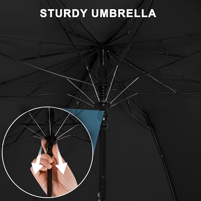 Duck Handle Umbrella Kids - Compact Portable Folding Lightweight Small Strong Wooden Duck Windproof Travel Umbrella for Kids Gifts