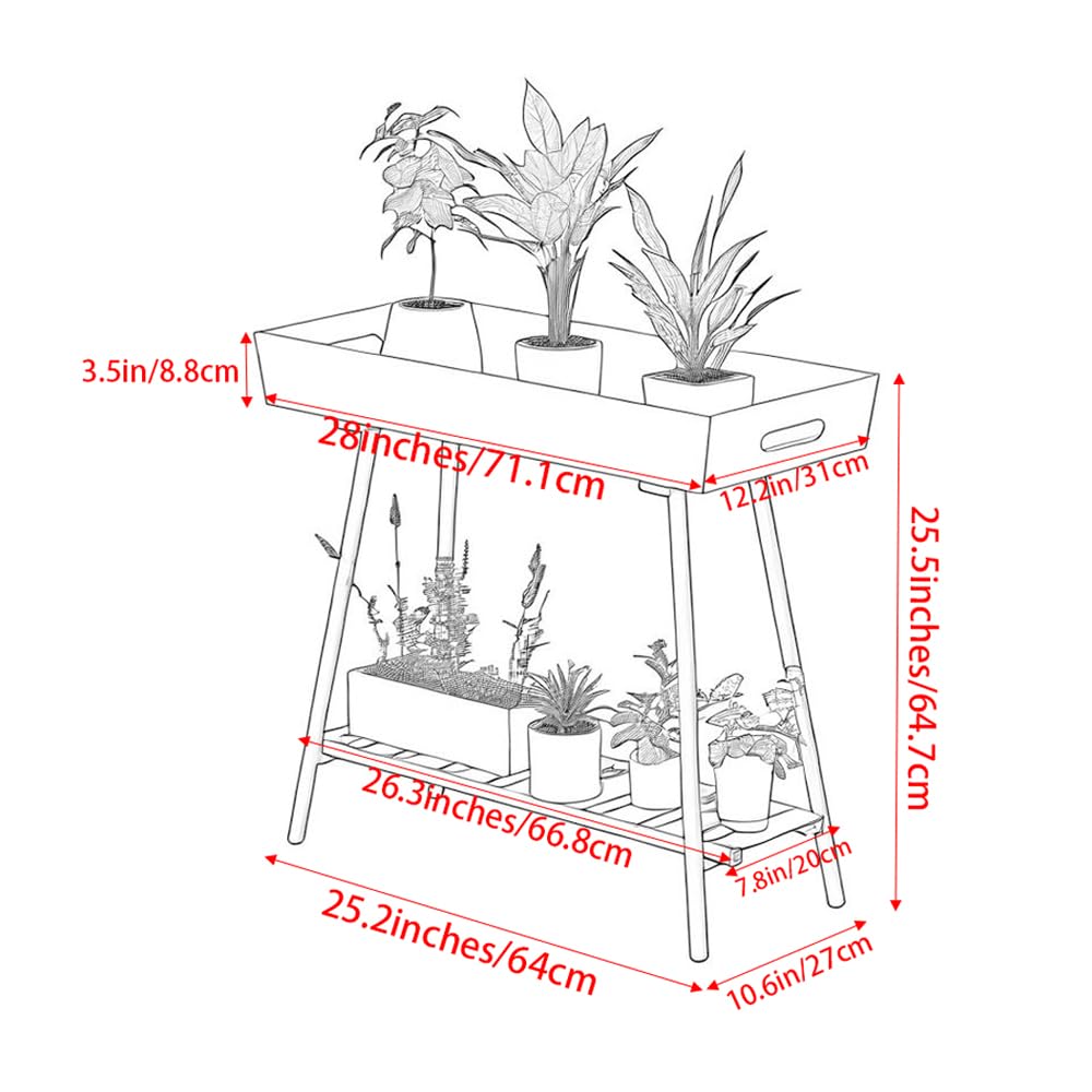 DHYGOTFUR Aluminum Plant Stand Outdoor &Indoor Heavy Duty Flower Rack
