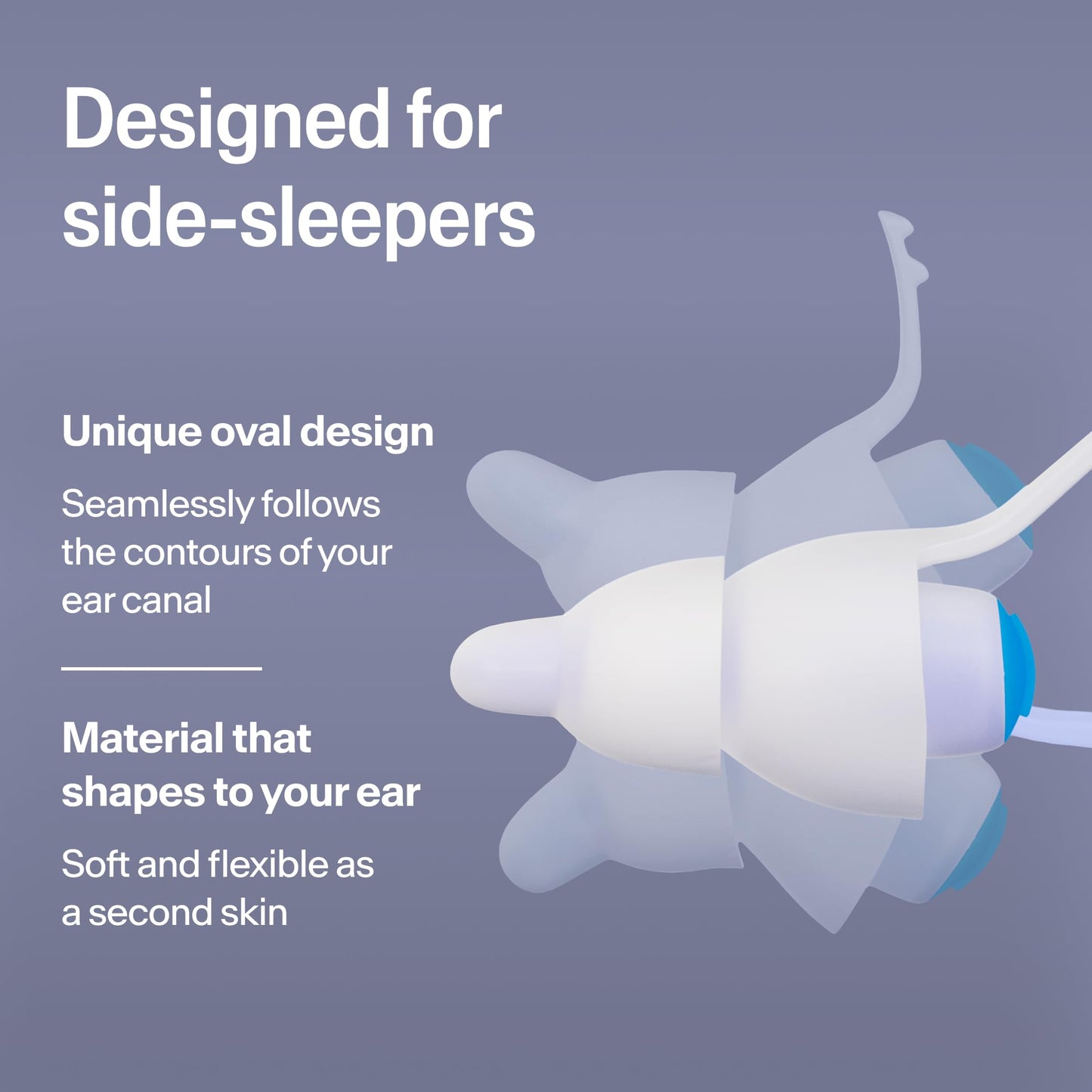 Alpine SleepDeep Earplugs for Sleeping – Side Sleepers & Snoring – Ultra-Soft Noise Reducing Earplugs – 27dB SNR – Hypoallergenic, Silicone-Free – 3 Pairs (S, M, L)