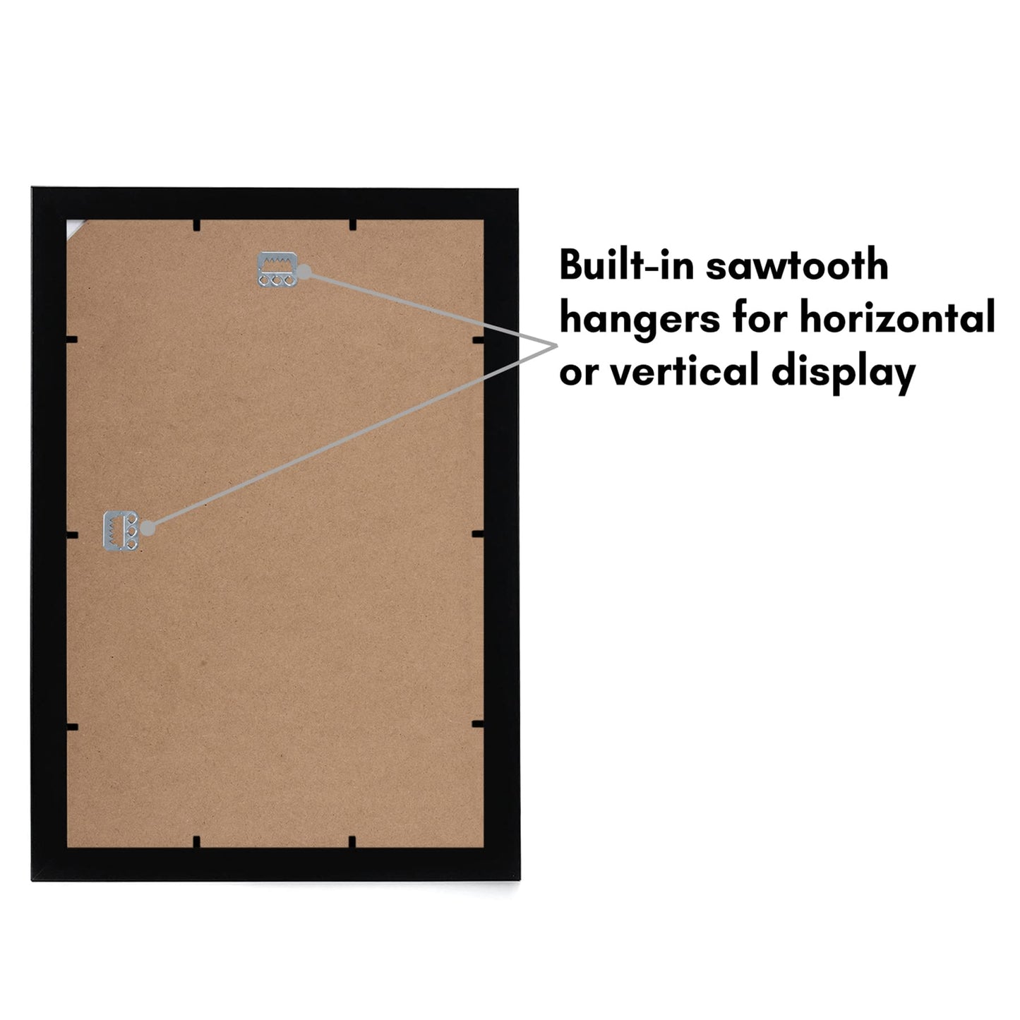 Americanflat 11x17 Picture Frame with Shatter-Resistant Glass - Signature Collection - Gallery-Style Frames Made of Engineered Wood - Photo Frame for Wall Display - Black
