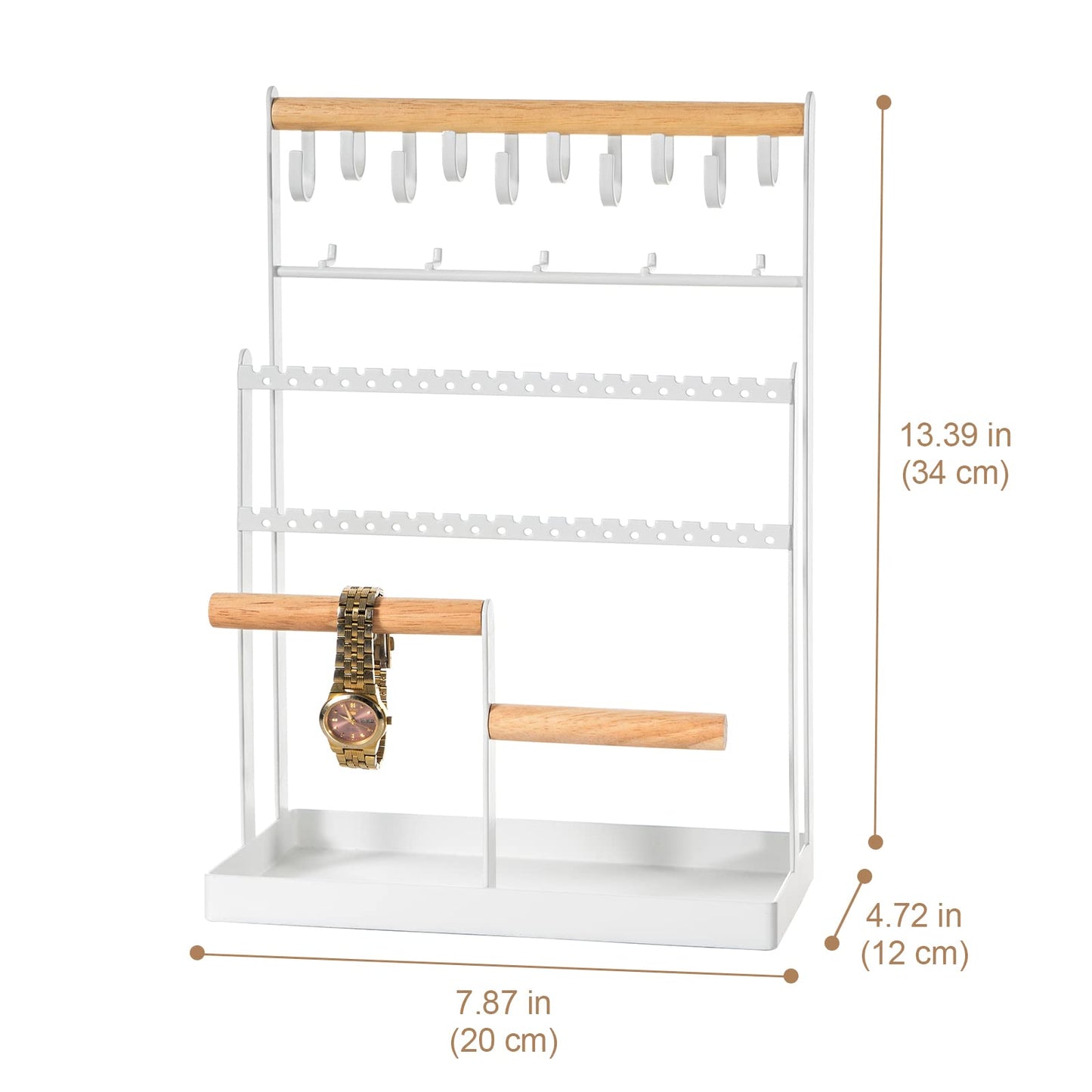 ProCase Jewelry Organizer Stand Bundle with Stackable Jewelry Tray Box
