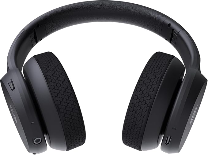 Raycon Fitness Headphones - Wireless Over-Ear-Headphones with 45 Hours of Battery, Active Noise Cancellation, Awareness Mode, 3 Quick Swap Ear Cushions, IPX4 Water Resistance (Black)