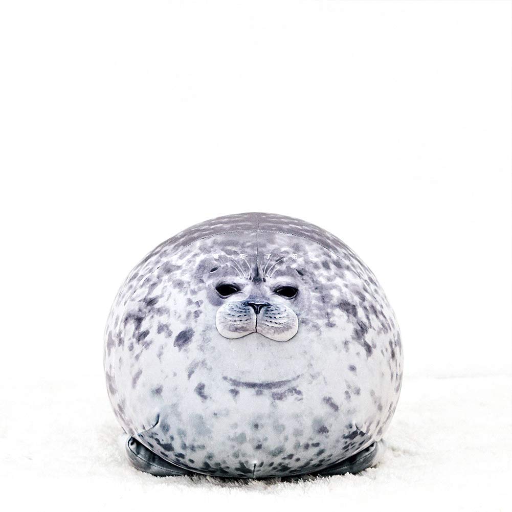 ETAOLINE Chubby Blob Seal Pillow Cute Seal Plush Toy Cotton Stuffed Animals (Medium)