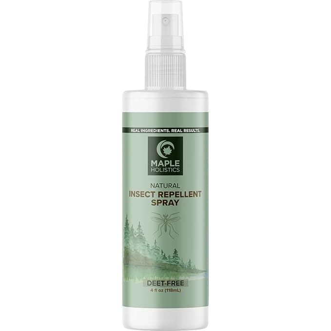 Natural Bug Repellent Spray for Body - DEET Free Bug Spray for Kids & Adults for Ticks Mosquitoes & Insects - Made with Citronella Rosemary & Lemongrass - Light Scent Vegan & Cruelty Free (4 Fl Oz)