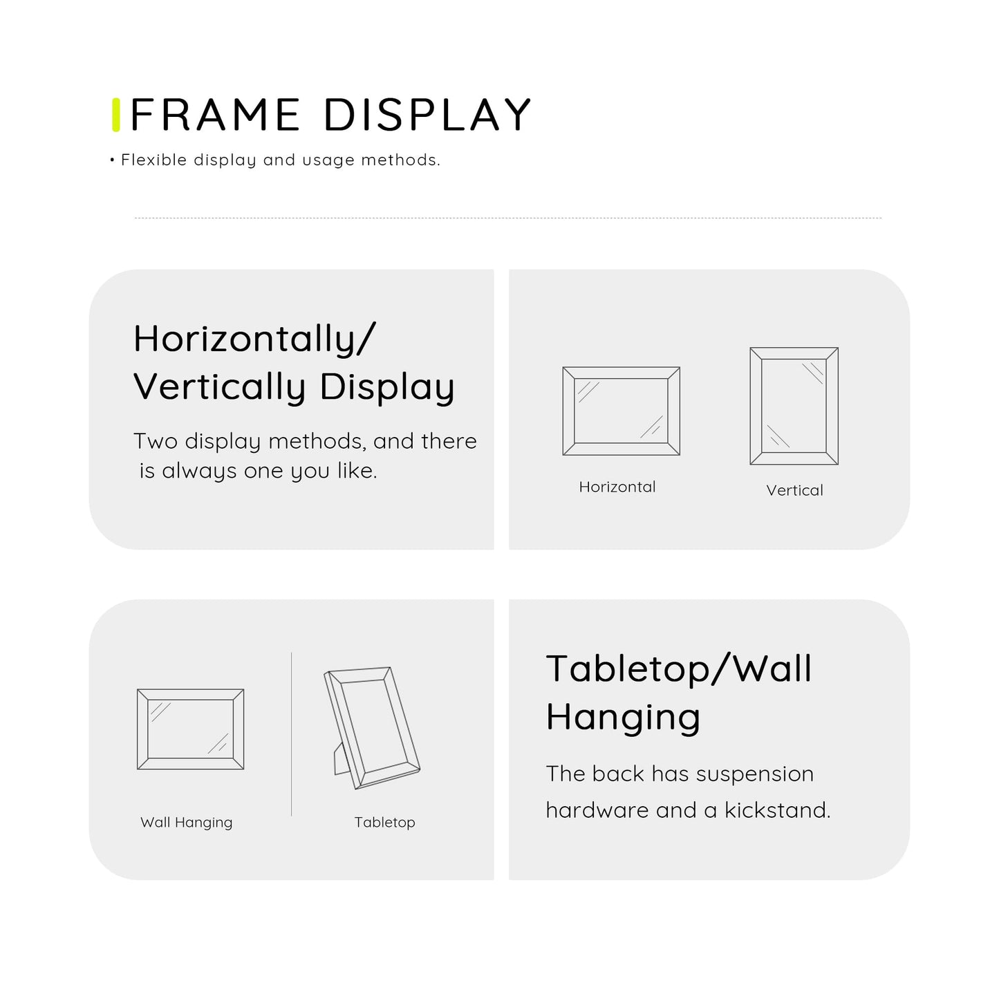Picrit 8x10 Picture Frame Set of 12, Classic Modern Textured Black Collage Gallery Wall Set without Mat, Horizontal or Vertical Wall Mount and Tabletop Display for Home Decor