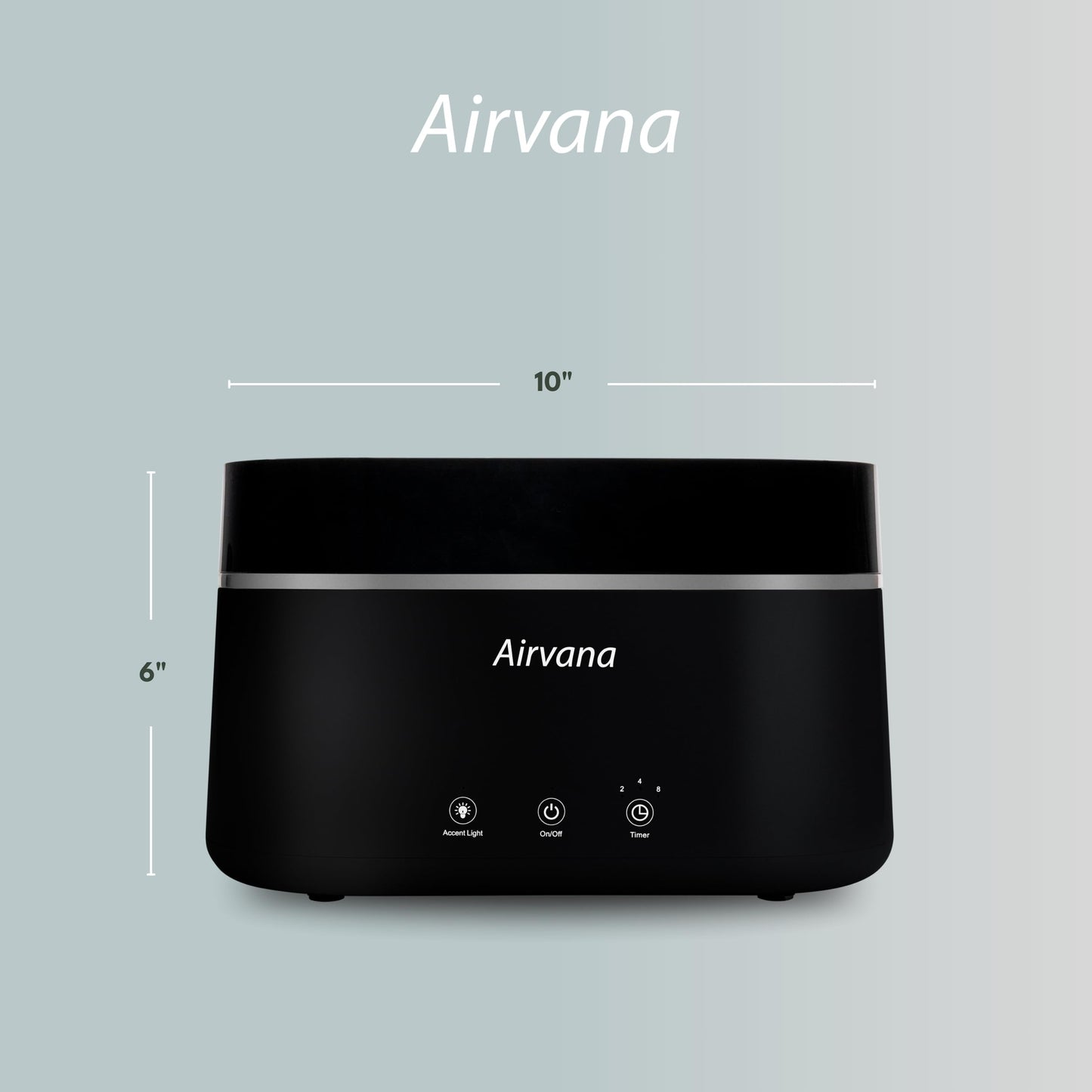Airvana AquaFlame Ultrasonic Humidifier (.75L / .20 Gal) - Vibration Technology Humidifier with Essential Oil Diffuser – Tabletop Design for Personal Use, Dorm Rooms, & Desks - White (.75L / 0.20 Gal)